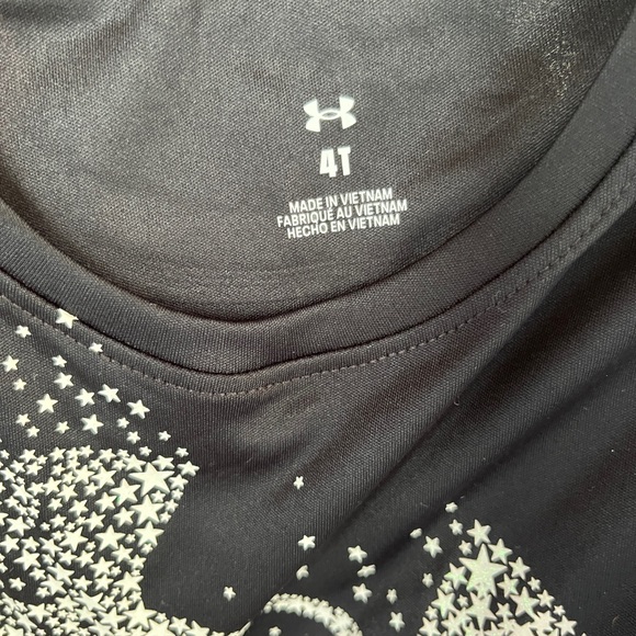 NWT 4T Under Armour Black Top and Pink Leggings Set - Picture 2 of 4